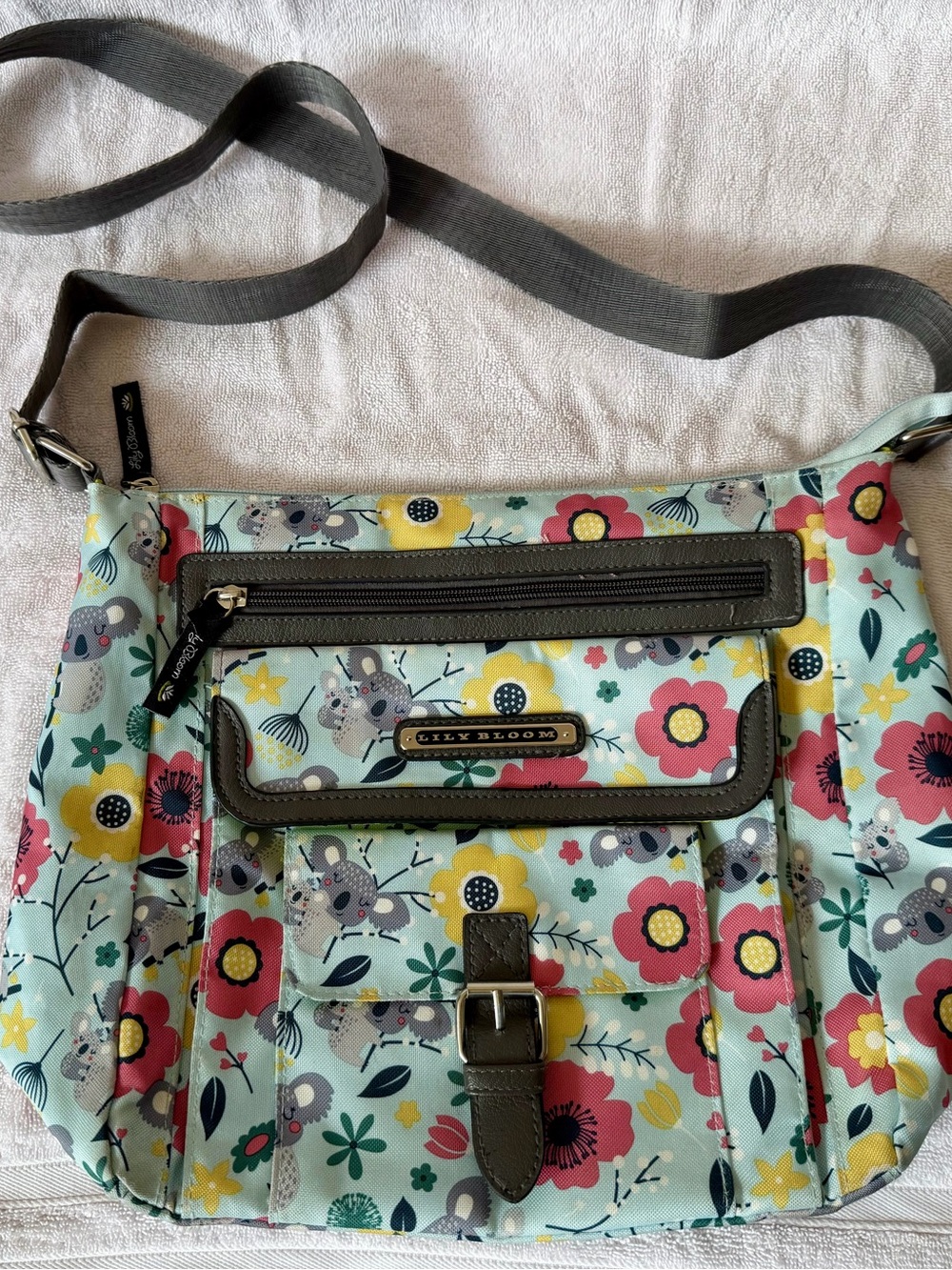 Lily Bloom Medium Crossbody with Koala Print